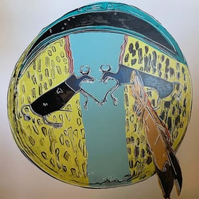 Andy Warhol Serigraph Screenprint Plains Indian Shield 1986 from the Cowboys and Indians Suite