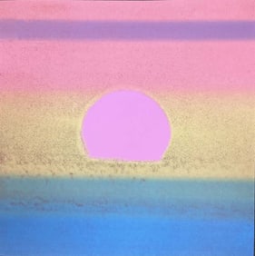 Andy Warhol Sunset Serigraph from 1972 Unique Edition silkscreen in colors