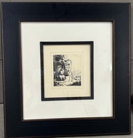 Rembrandt Etching. Rembrandt (After by Amand Durand). Certificate of Authenticity included.