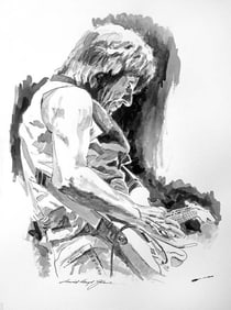 Jeff Beck original drawing by David Lloyd Glover