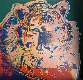 Andy Warhol Screenprint Serigraph Siberian Tiger 1983 from the Endangered Species Suite