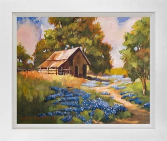 The old texas relic Hand embellished Limited Edition on canvas David Lloyd Glover