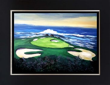 Golf Michael Schofield original on canvas