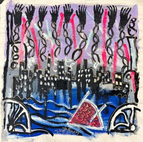 Original on canvas by Gino Perez City Craziness