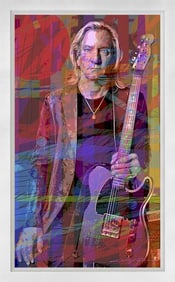 Joe Walsh Mixed Media Original on canvas by David Lloyd Glover