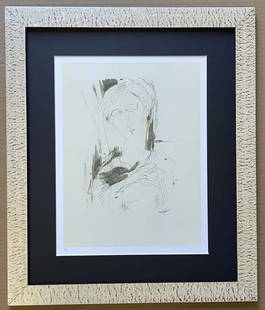 Modigliani lithograph 1970: Modigliani lithograph from 1970 Signed in the plate. Approx 26x20 inches. Custom framed and Includes Certificate of Authenticity.
