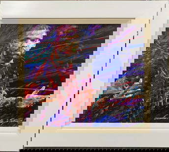 Drake Original mixed media on canvas by David Lloyd Glover: Original Mixed media on canvas by David Lloyd Glover Hand signed by the artist. On canvas Approx image size 18x24 inches Custom framed and includes certificate. This work was purchased directly from