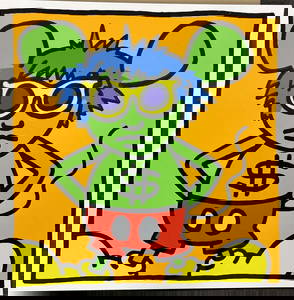 Keith Haring Silkscreen Serigraph Andy Mouse