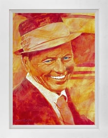 Mixed Media Original on canvas by David Lloyd Glover Old Blue Eyes Frank Sinatra