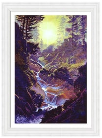Whistler Mountain Creek Original mixed media on canvas by David Lloyd Glover