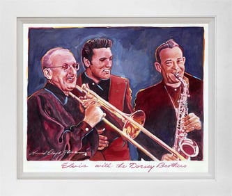 Elvis Meets the Dorsey Brothers Mixed Media Original by David Lloyd Glover