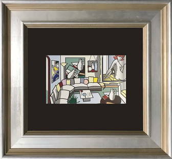 Roy Lichtenstein color plate lithograph after Lichtenstein: Roy Lichtenstein 1993 Color Plate Lithograph. Approx 20x22 inches. Professionally framed. Includes certificate of authenticity.