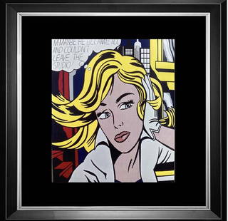 Roy Lichtenstein Serigraph from 1965: Roy Lichtenstein serigraph from 1965. Approx 24x20 inches. Custom framed. Includes documentation.