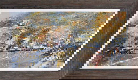 Original oil on canvas by Jorn Fox image size 48 x 24 inches on canvas