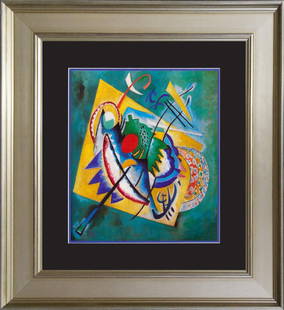 Red oval after Wassily Kandinsky: Red Oval After Kandinsky. Limited Edition on paper. The signature is in the plate. Includes Certificate of Authenticity. Approx. 28x28 inches. Custom framed. Includes certificate.