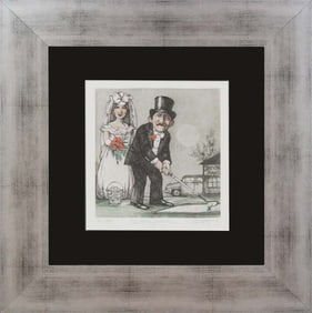 Charles Bragg Hand Colored Etching Embossed Limited Edition