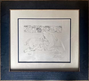 Pablo Picasso Lithograph with Museum stamp from 1956