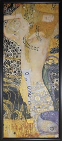 Klimt Water Serpents II oil and ink on canvas Limited Edition Hand embellished After Gustav Klimt