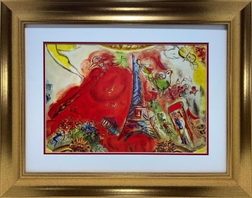 Marc Chagall Hand signed Lithograph from 1974 Luxor
