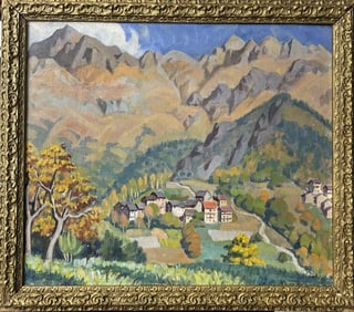Sognante 1955 Original oil Painting 26.5 x 22.5 inches Original signed and Framed Very good