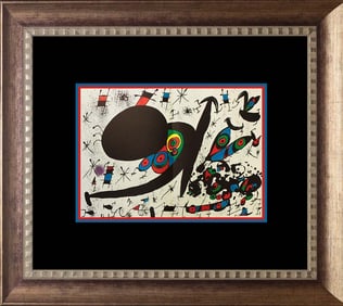 Joan Miro Color Plate Lithograph from 1972 Luxor