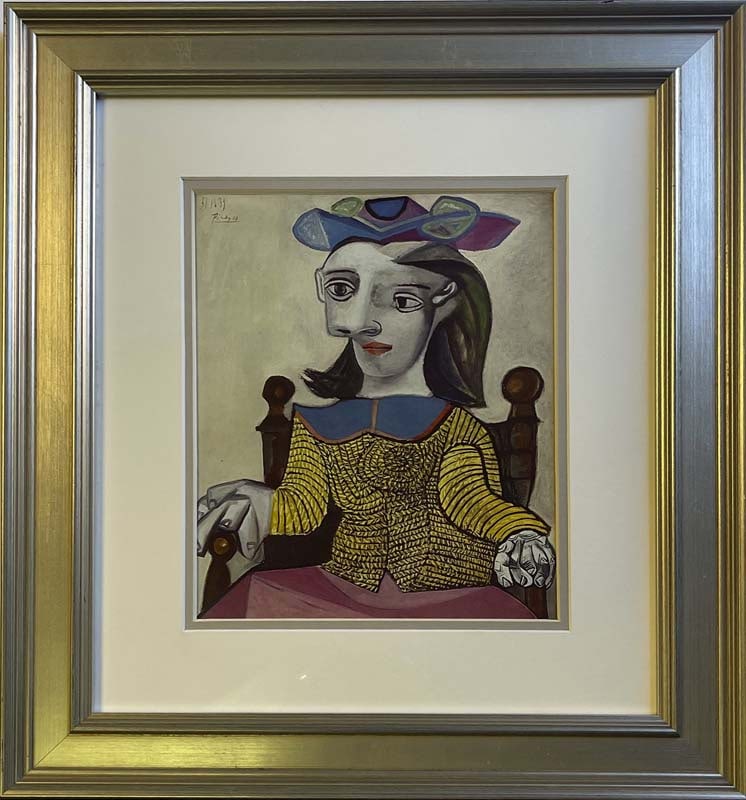 Pablo Picasso Limited Edition Estate Signed Collection Domaine Picasso on paper: Pablo Picasso Estate signed part of Collection Domain Picasso on paper. Custom framed. Includes Certificate of Authenticity. Approx 24 x 28 inches.