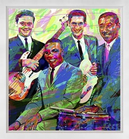 Booker T & the MGs Green Onions Original Mixed Media on canvas by David Lloyd Glover