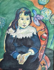 Vintage Watercolor Artist: Paul Gauguin Title: Louis Le Ray