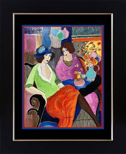 Tarkay Original mixed media on wood: Tarkay original acrylic on wood. One-of-a-kind original. Hand signed by the artist. Approx 16x18 inches custom framed Includes certificate