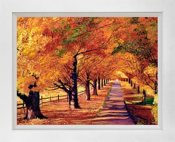 Autumn in Vermont Mixed Media Original on canvas by David Lloyd Glover