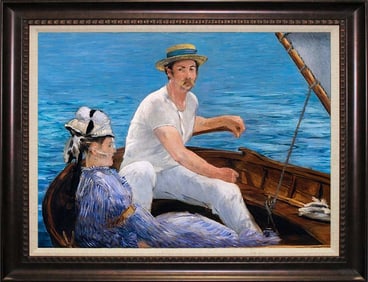 Boating color plate Lithograph Pierre Auguste Renoir