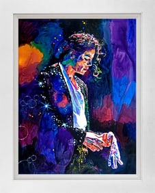 Mixed media original on canvas by David Lloyd Glover Michael Jackson The Master Final Performance