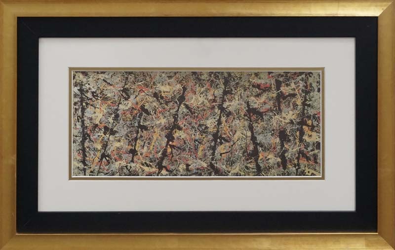Jackson Pollock Color Plate Lithograph: Jackson Pollock Color Plate Lithograph from 1970. Approx 24x20 inches. Custom framed. Includes certificate of Authenticity.