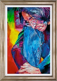 John Lennon in Repose Mixed media original David Lloyd Glover