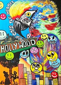 Birds of a Feather Flock Together. Original on canvas by Art Chorny