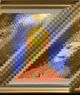 William Verdult Original oil on board  Bejewelled 36x24 inches image size on board: William Verdult Original oil on board Bejeweled. Approx 30x24 inches image size on board bejeweled Hand signed one of kind original Custom framed and includes certificate From his Kings and Queens sui