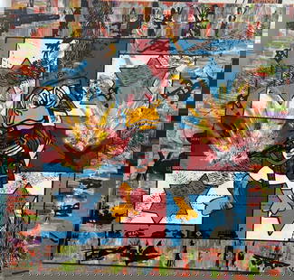 Middle East 2024 original oil on canvas by Arthur Chorny: Middle East 28 x 28 inches approx image size original oil on canvas by Arthur Chorny One of a kind original