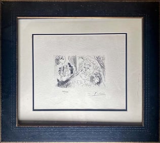 Pablo Picasso Lithograph with Museum stamp from 1956