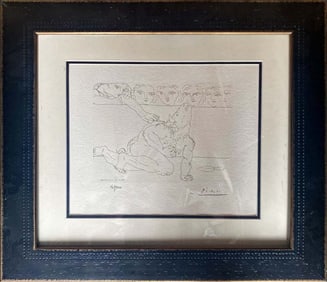 Pablo Picasso Lithograph with Museum stamp from 1956