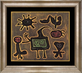 Joan Miro Color Plate Lithograph from 1974