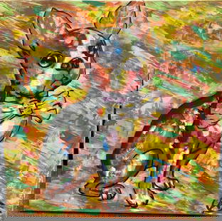 Original on canvas by Art Chorny: Art Chorny Original on canvas 34x34 inches Hand signed by the artist One of a kind original. Custom framed included. Includes certificate from artist.