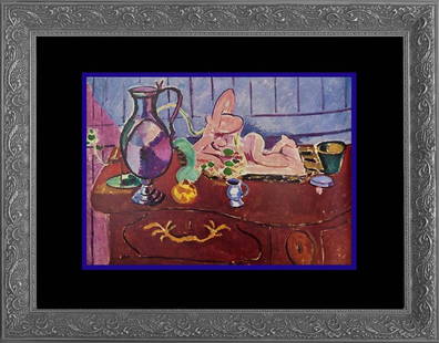 Henri Matisse Lithograph after Matisse from 1978: Henri Matisse Lithograph from 1978. The signature is in the plate. Approx 24x20 inches. Professionally framed. Includes certificate.