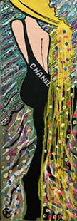 Blondie Original on canvas by Art Chorny: Blondie Original on canvas by Art Chorny Approx 30x15 inches One of a kind original Hand signed by the artist and includes certificate of authenticity.