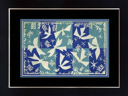 Henri Matisse Color Plate Lithograph after Matisse from 1970: Henri Matisse Color Plate Lithograph from 1970 Paris. Approx 24x20 inches professionally framed. Includes Certificate of Authenticity.