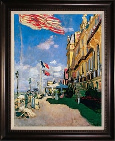 Claude Monet Hotel Roche Noir Limited Edition Hand embellished on canvas