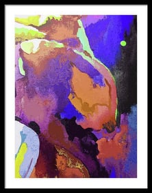 Dolphin Dive In Moonlight Original Mixed Media on canvas David Glover