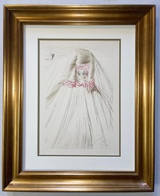 1970 Original and Princess Isolde Salvador Dali Limited Edition Intaglio Lithograph.