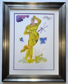 Salvador Dali Divine Erato from The Art of Loving Ovide. 1979. Lithograph in colors. Signed and numb
