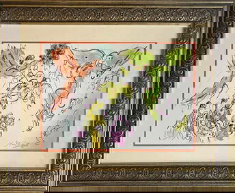 Marc Chagall Lithograph Hand signed .