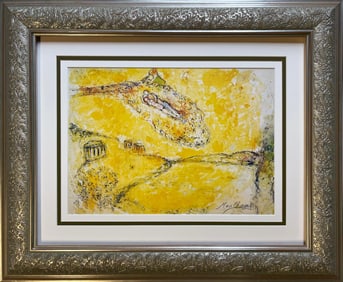 Marc Chagall Lithograph from 1975 Hand signed.